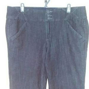 Maurices Wide Leg Twill Denim Pants Size 15/16 S